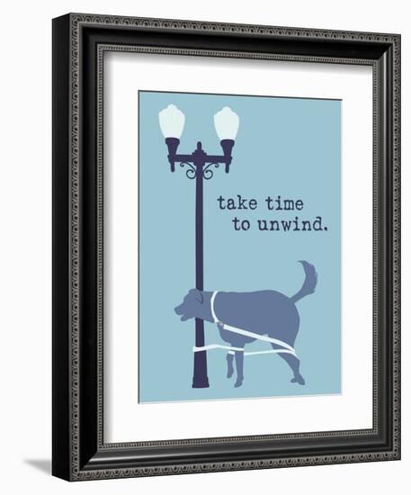 Unwind - Blue Version-Dog is Good-Framed Art Print