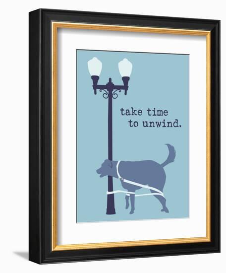 Unwind - Blue Version-Dog is Good-Framed Art Print