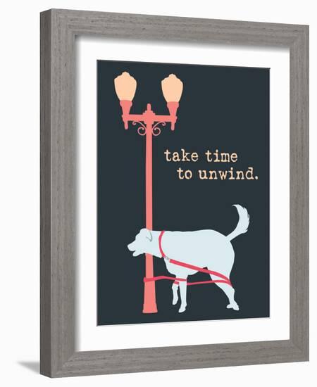 Unwind - Dark Version-Dog is Good-Framed Art Print