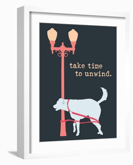 Unwind - Dark Version-Dog is Good-Framed Art Print