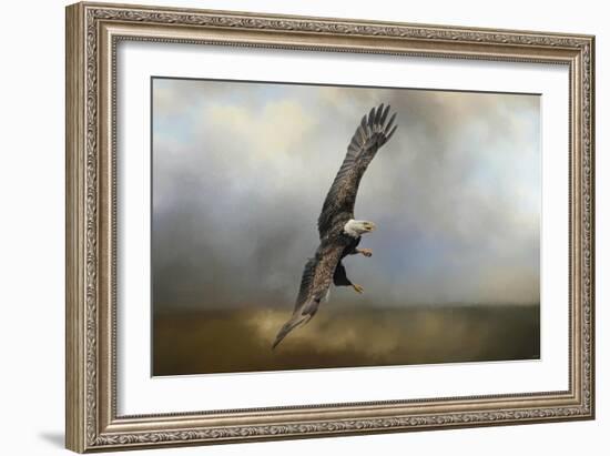 Up Against the Stormy Sea Bald Eagle-Jai Johnson-Framed Giclee Print