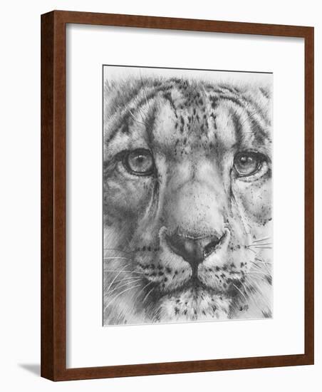 Up Close Snow Leopard-Barbara Keith-Framed Giclee Print