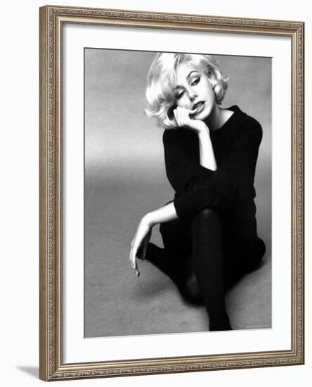 Up Coming Actress Sybil Saulnier Bearing Strong Resemblance to Marilyn Monroe-Paul Schutzer-Framed Premium Photographic Print