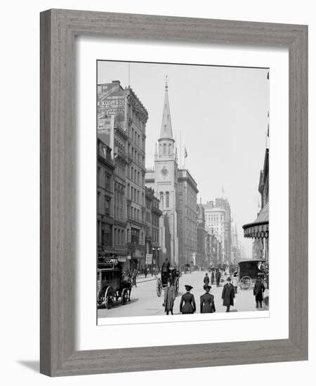 Up Fifth Avenue from 28th Street, New York, N.Y.-null-Framed Art Print