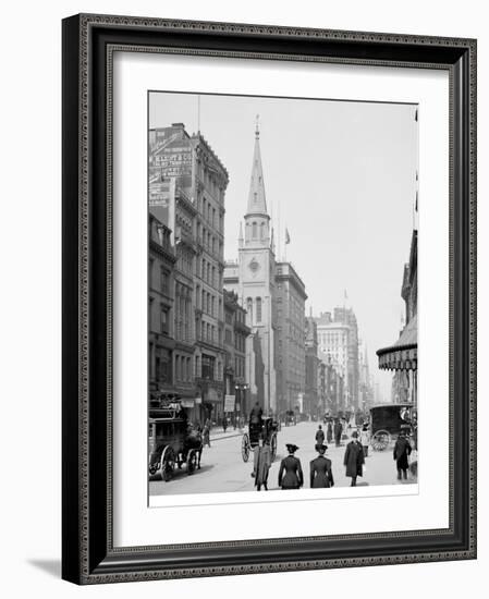 Up Fifth Avenue from 28th Street, New York, N.Y.-null-Framed Art Print