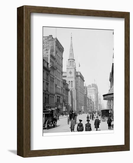 Up Fifth Avenue from 28th Street, New York, N.Y.-null-Framed Art Print