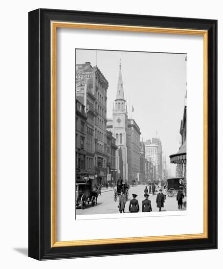 Up Fifth Avenue from 28th Street, New York, N.Y.-null-Framed Art Print