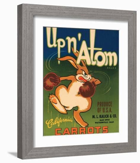 Up n' Atom Brand California Carrots-null-Framed Art Print