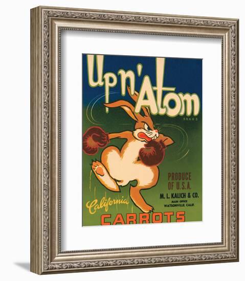 Up n' Atom Brand California Carrots-null-Framed Art Print