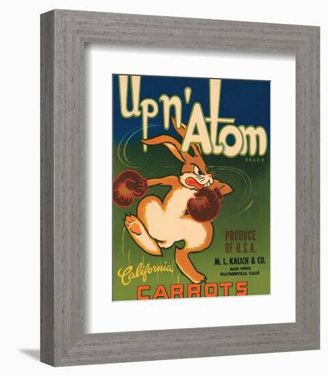 Up n' Atom Brand California Carrots-null-Framed Art Print