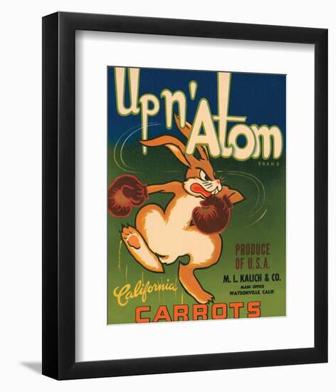 Up n' Atom Brand California Carrots-null-Framed Art Print