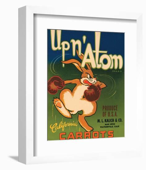 Up n' Atom Brand California Carrots-null-Framed Art Print