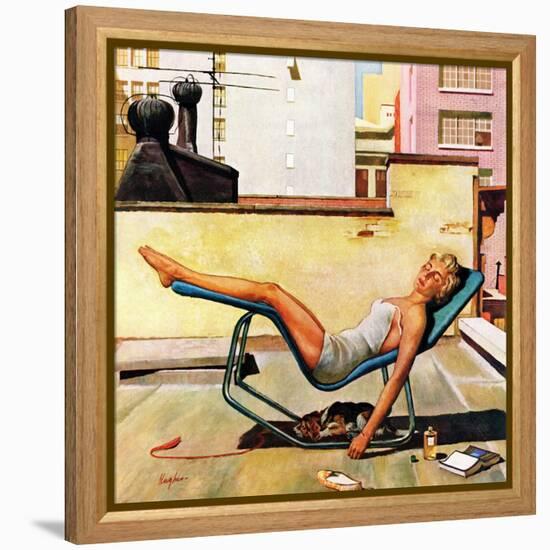 "Up On the Roof", May 9, 1959-George Hughes-Framed Premier Image Canvas