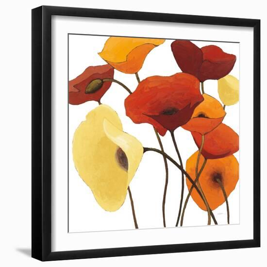 Up One on White Yellow-Shirley Novak-Framed Art Print