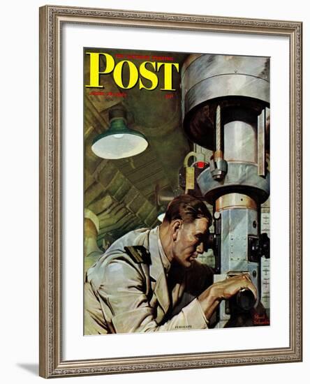 "Up Periscope!," Saturday Evening Post Cover, April 22, 1944-Mead Schaeffer-Framed Giclee Print