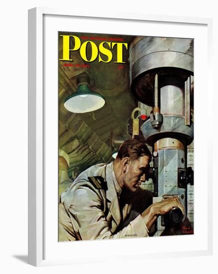 "Up Periscope!," Saturday Evening Post Cover, April 22, 1944-Mead Schaeffer-Framed Giclee Print