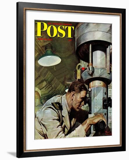 "Up Periscope!," Saturday Evening Post Cover, April 22, 1944-Mead Schaeffer-Framed Giclee Print