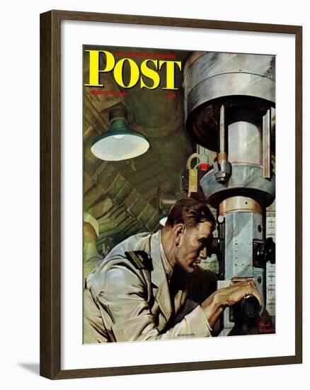 "Up Periscope!," Saturday Evening Post Cover, April 22, 1944-Mead Schaeffer-Framed Giclee Print