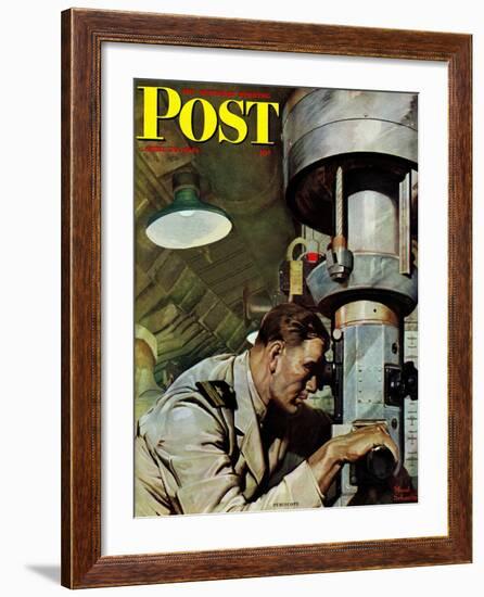 "Up Periscope!," Saturday Evening Post Cover, April 22, 1944-Mead Schaeffer-Framed Giclee Print