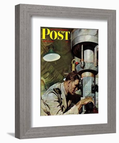 "Up Periscope!," Saturday Evening Post Cover, April 22, 1944-Mead Schaeffer-Framed Giclee Print