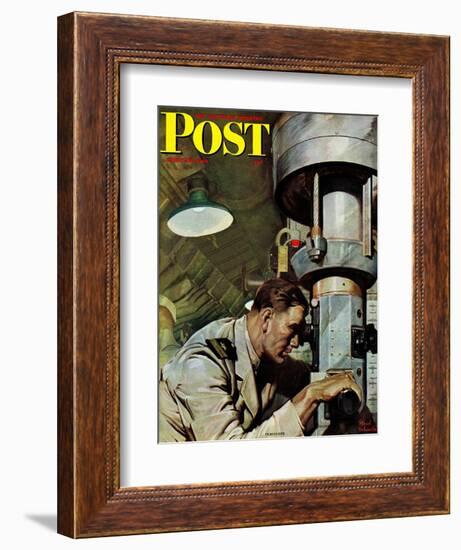 "Up Periscope!," Saturday Evening Post Cover, April 22, 1944-Mead Schaeffer-Framed Giclee Print