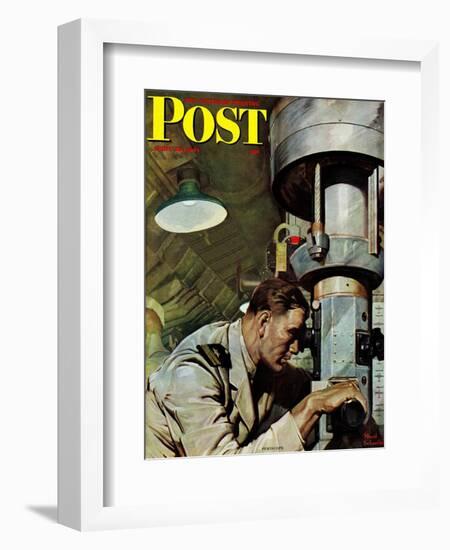 "Up Periscope!," Saturday Evening Post Cover, April 22, 1944-Mead Schaeffer-Framed Giclee Print