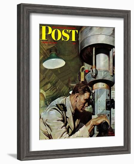 "Up Periscope!," Saturday Evening Post Cover, April 22, 1944-Mead Schaeffer-Framed Giclee Print