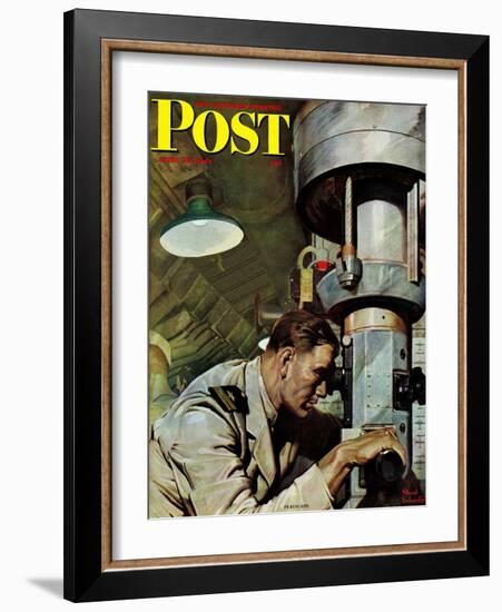 "Up Periscope!," Saturday Evening Post Cover, April 22, 1944-Mead Schaeffer-Framed Giclee Print