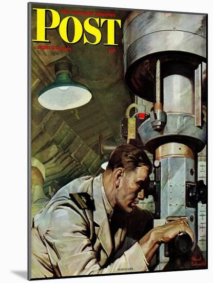 "Up Periscope!," Saturday Evening Post Cover, April 22, 1944-Mead Schaeffer-Mounted Giclee Print