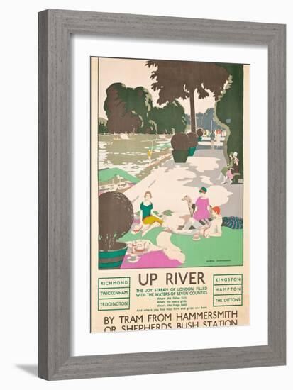 Up River, a London Transport Poster, 1926-George Sheringham-Framed Giclee Print