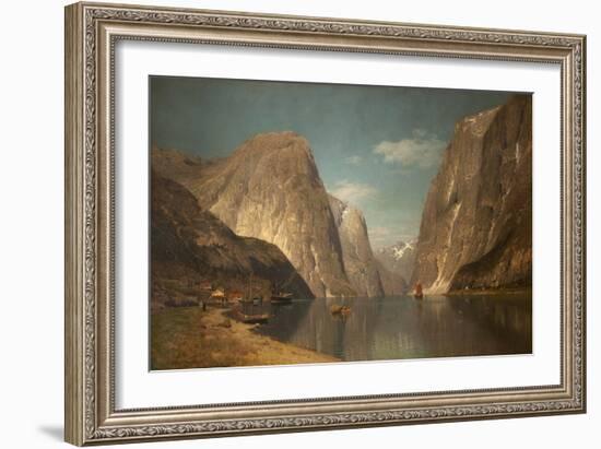 Up the Sogne Fjord, Near Gudangen, 1876-Adelsteen Normann-Framed Giclee Print