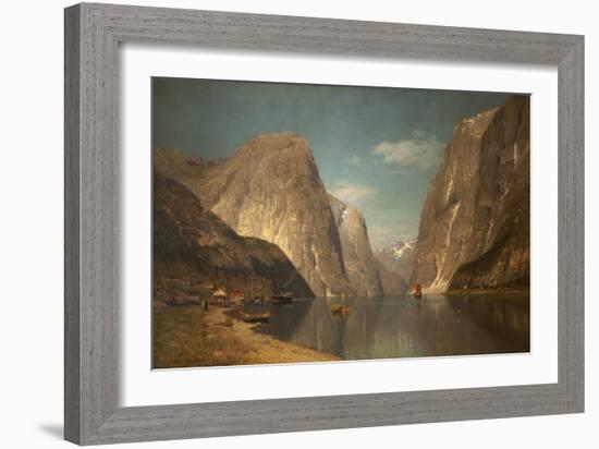 Up the Sogne Fjord, Near Gudangen, 1876-Adelsteen Normann-Framed Giclee Print