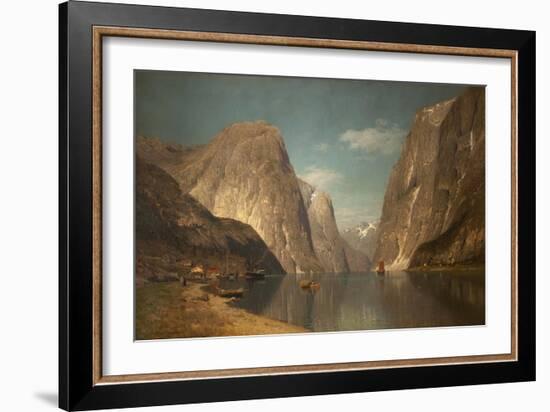 Up the Sogne Fjord, Near Gudangen, 1876-Adelsteen Normann-Framed Giclee Print