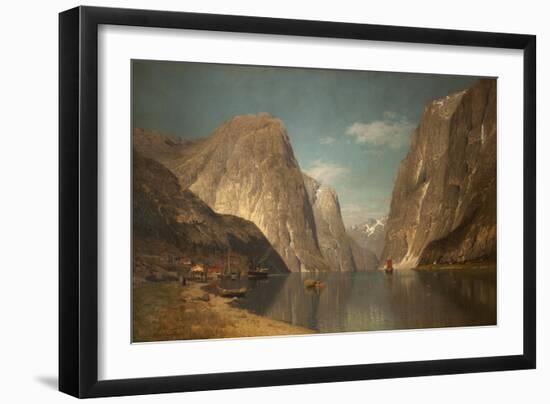 Up the Sogne Fjord, Near Gudangen, 1876-Adelsteen Normann-Framed Giclee Print