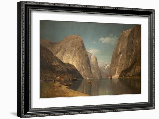 Up the Sogne Fjord, Near Gudangen, 1876-Adelsteen Normann-Framed Giclee Print