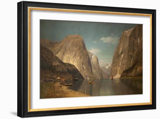 Up the Sogne Fjord, Near Gudangen, 1876-Adelsteen Normann-Framed Giclee Print