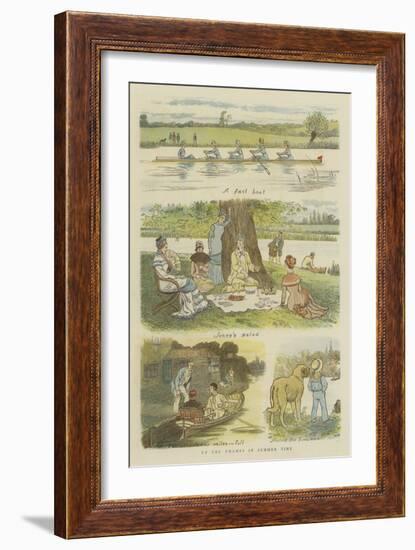 Up the Thames in Summer Time-John Charles Dollman-Framed Giclee Print