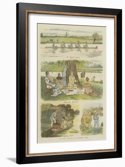 Up the Thames in Summer Time-John Charles Dollman-Framed Giclee Print