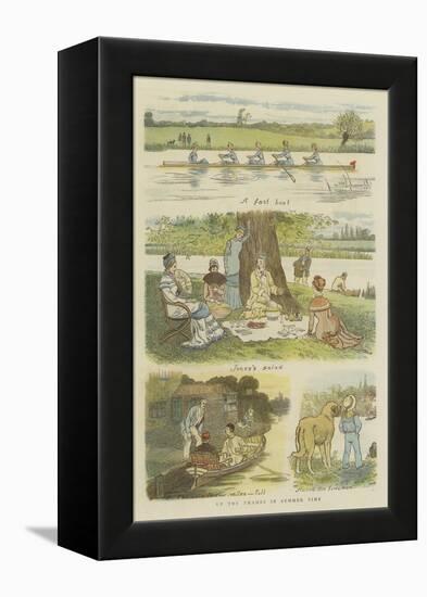 Up the Thames in Summer Time-John Charles Dollman-Framed Premier Image Canvas