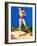 "Up to Par" Vintage Pin-Up-null-Framed Art Print