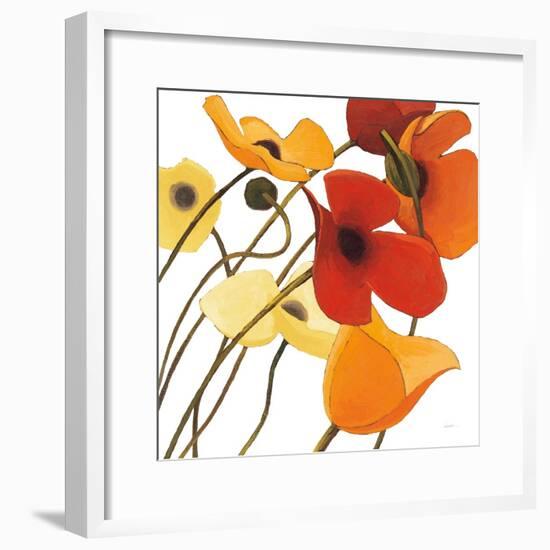 Up Two on White Yellow-Shirley Novak-Framed Art Print