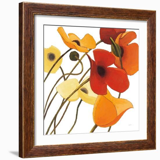 Up Two on White Yellow-Shirley Novak-Framed Art Print