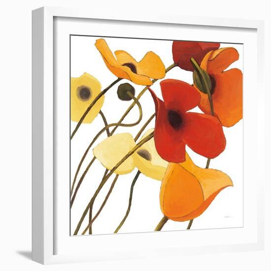 Up Two on White Yellow-Shirley Novak-Framed Art Print