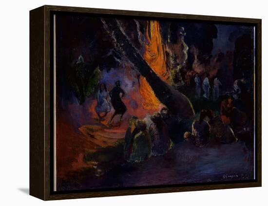 Upa Upa (The Fire Dance) 1891-Paul Gauguin-Framed Premier Image Canvas