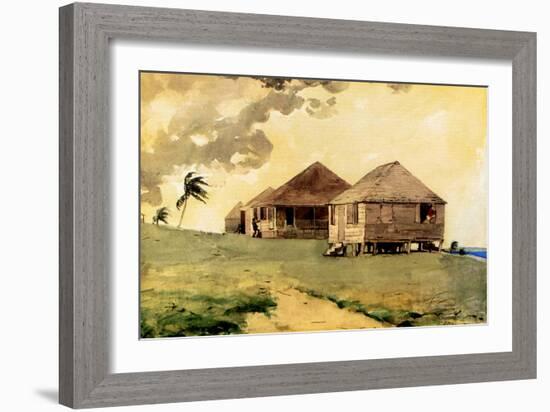 Upcoming Tornado, Bahamas, 1885-Winslow Homer-Framed Giclee Print