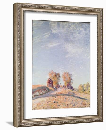 Uphill Road in Sunshine, 1891-Alfred Sisley-Framed Giclee Print