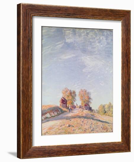 Uphill Road in Sunshine, 1891-Alfred Sisley-Framed Giclee Print