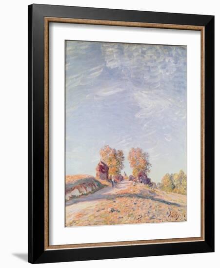 Uphill Road in Sunshine, 1891-Alfred Sisley-Framed Giclee Print