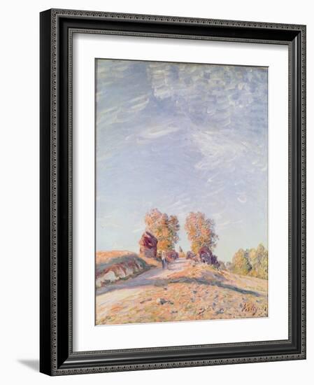 Uphill Road in Sunshine, 1891-Alfred Sisley-Framed Giclee Print