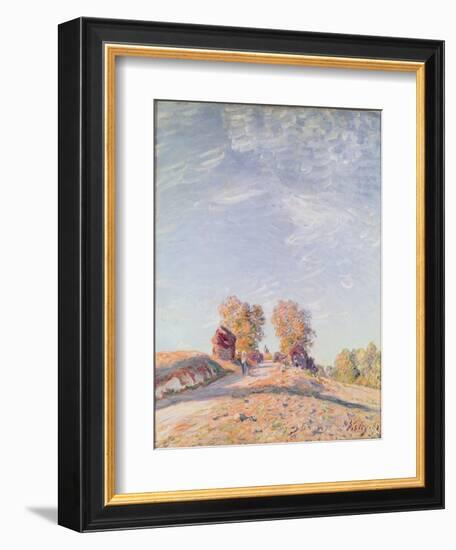 Uphill Road in Sunshine, 1891-Alfred Sisley-Framed Giclee Print